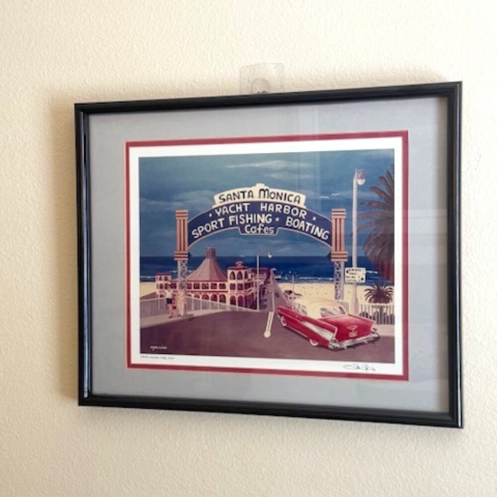 SANTA MONICA PIER 1957 Litograph by Stan Cline